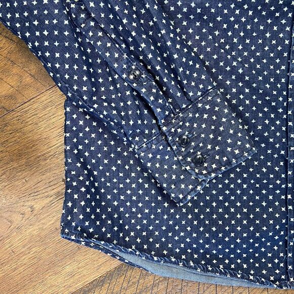 J.Crew Denim Button down star shirt 6 - Picture 6 of 8